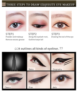 Venta al por mayor Mineral Liquid <span class=keywords><strong>Eyeliner</strong></span> Pen impermeable negro punta fina agua activada Etiqueta Privada para maquillaje de ojos - Product Image 3
