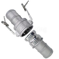 Raccords rapides Camlock LUXE en aluminium, laiton, PP, PVC pour tuyaux plats de 1/2 à 12 pouces, type C+E, coupleurs mâles et femelles MIL A59326 NBR