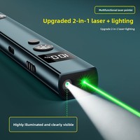 JF绿光高强度远距离户外PC LED手电筒指南针电量指示器多功能激光笔