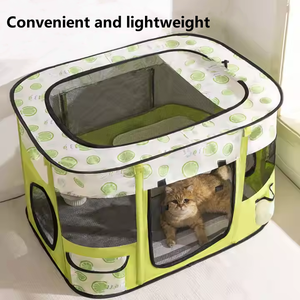 Tienda de campaña plegable para mascotas, tienda para gatos, portador de mascotas, valla de juego portátil para mascotas al aire libre, valla transportadora para perros, carpa Oxford a prueba de agarre - Product Image 2