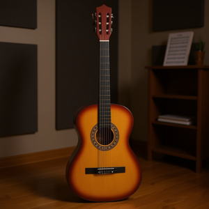 กีตาร์คลาสสิค D0100X3BCZP ขนาด 38 นิ้ว ตัวกีตาร์ทำจากไม้ ผิวเคลือบด้าน ฟิงเกอร์บอร์ดไม้โรสวูด ชุดเริ่มต้นสำหรับผู้เริ่มต้น รุ่นซันเบิร์สต์ - Product Image 2