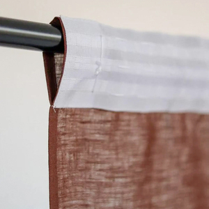 للبيع بالجملة من الشركة المصنعة مخصص للمنزل والفندق الفاخر مغسول بالطيات ستارة نافذة كبيرة شبه شفافة - Product Image 2