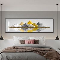Lukisan dekoratif kamar tidur seni dinding kontemporer lukisan porselen kristal karya seni gantung dinding tempat tidur Hotel kamar tidur