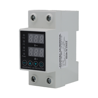 CHYT 220V 63A Voltmeter Fasa Tunggal dengan Proteksi Batas yang Dapat Disesuaikan dan Pelindung Tegangan Rendah 1-40A 1-63A Tipe Arus AC