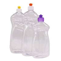 Bouteilles de détergent à vaisselle vides en PET transparent de 500 ml à bouchon à vis, idéales pour la cuisine - Prix abordable