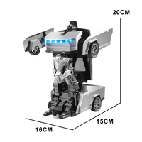Coche de Carreras de Control Remoto de 2.4G y 4 Canales al por Mayor, Transformación de Deformación con una Sola Tecla, Rotación de 360 Grados, Luz, Regalo para Niños, Interior y Exterior