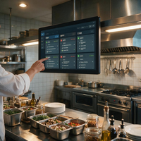 Sistema de Pantalla Táctil Inteligente para Cocina ZOLON K20 de 15.6 Pulgadas con Android 14, GMS, NFC, PoE, IP65, Resistente al Agua, KDS para Restaurante