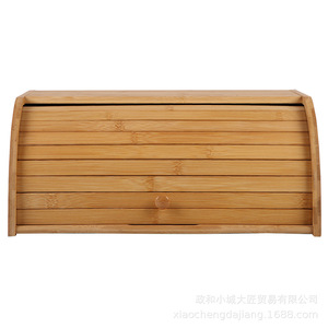 กล่องขนมปังไม้ไผ่ 40x27x17.3 ซม. ชั้นเดียว สำหรับเก็บขนมอบ ผลไม้ ของว่างในครัว - Product Image 5