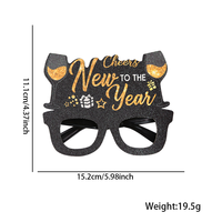 Verres à vin en plastique noir et or à motif, coffret cadeau, Nouvel An 2027, accessoires photo originaux pour fête du Nouvel An, vente chaude