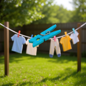 Ilan Mollette in Legno 3,5 Cm Blu 15 Pezzi per Asciugare Indumenti - Product Image 3