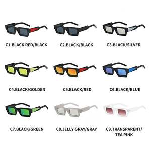 Gafas de Sol Cuadradas con Marco Pequeño, Personalizadas con Logotipo, Moda 2025, Lentes de Espejo Coloridas con Protección UV400, Gafas de Sol Rectangulares para Hombre y Mujer - Product Image 6