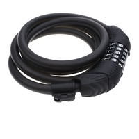 CM YH1221 Antivol à combinaison à 5 chiffres en acier inoxydable avec câble, couvercle en PVC, certifié ISO9001 pour vélos et vélos électriques