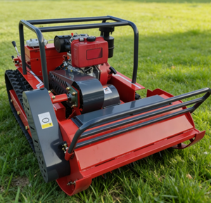Tondeuse à gazon industrielle à chenilles thermique 4 temps avec levage hydraulique, modèle tout-terrain très demandé, largeur de coupe 800mm 1000mm - Product Image 1