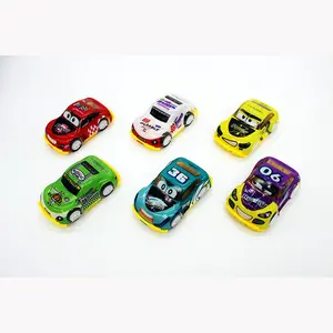 Mobil Balap Anak Laki-laki, Mainan Truk Bus Tarik Mundur Kartun Mini untuk Hadiah Anak Laki-laki