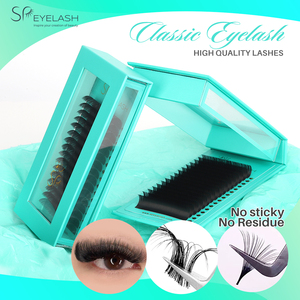 एसपी आईलैश कश्मीरी मैट ब्लैक वॉल्यूम क्लासिक लैश 3डी फॉक्स मिंक सिल्क लैश आसान फैन फैक्ट्री थोक व्यक्तिगत एक्सटेंशन - Product Image 4