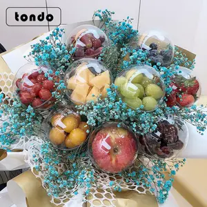 טונדו 2022 שקוף פירות קפסולת כדור אקריליק כדור פירות פרח תיבת פרח חנות