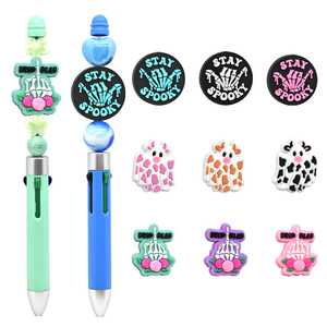 उच्च गुणवत्ता वाली थोक बिक्री फैशन रंगीन हेलोलीन भूत pvc Pvc फोकल beads - Product Image 4