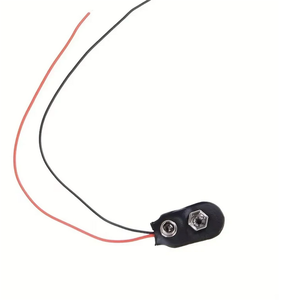 9 فولت ، موصل توصيل كبل سلكي أسود أحمر 2 مشبك 9 ، حامل بطارية موصل - Product Image 1