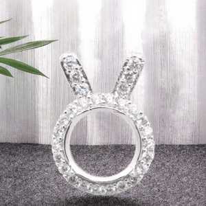 Sterling Silver 8*8mm Semi Mount Pendant Empty <b>Frame</b> Blank Support with S925 Base Holder for Zircon Inlay for DIY Gifts - Product Image 3