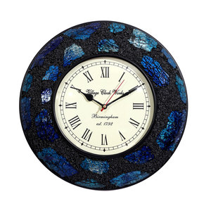 Yixin nhà máy cao cấp sang trọng khảm gương kính đồng hồ treo tường Nhiệt kế ẩm kế kim hiển thị nhựa trang trí nội thất phòng khách - Product Image 4