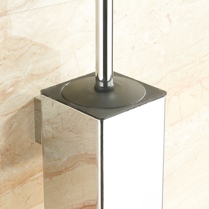 Square <strong>Brush</strong> Holder Bathroom Wall Mounted 304 Stainless Steel <strong>Chrome</strong> <strong>Toilet</strong> <strong>Brush</strong> - Product Image 5
