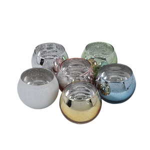Juego de Portavelas de Lujo Hechos a Mano con Baño de Plata, Frascos de Vidrio para Velas con Diseño de Cielo Estrellado, Decoración de Alta Gama para el Hogar - Product Image 2