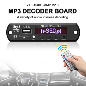 <span class=keywords><strong>Vire</strong></span> 2*20W khuếch đại không dây <span class=keywords><strong>Bluetooth</strong></span> âm thanh xe hơi xe Loa MP3 Máy nghe nhạc mô-đun MP3 WMA đài phát thanh xe Bảng Giải Mã - Product Image 4