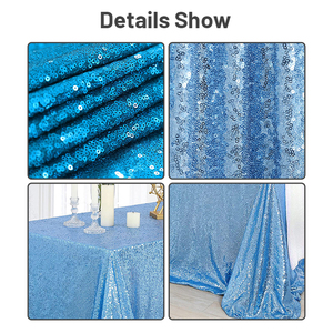 New hình chữ nhật sequin bảng vải vàng sáng bóng Vòng sequin Khăn trải bàn cho trang trí đám cưới - Product Image 2