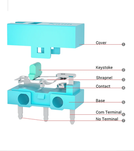 Micro-interrupteur <span class=keywords><strong>Kailh</strong></span> GM2.0 bleu, durée de vie de 20 millions de clics, micro-interrupteur pour souris de jeu, souris d'ordinateur - Product Image 3