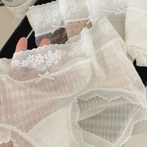 Yuhong 9325 Ropa Interior Femenina de Hilo Burbuja, Ligera y Transpirable, con Encaje de Hada y Gasa, Entrepierna Larga, Antibacteriana 10a - Product Image 4