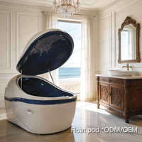 Grande cuve flottante Starlight Music à gravité zéro pour la méditation et la relaxation, avec eau salée et privation sensorielle