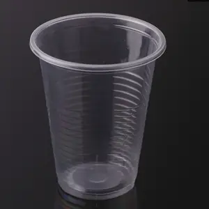 Tasse d'eau en plastique transparent jetable de 7oz PP, peut être utilisée comme tasse à café et tasse de boisson PP