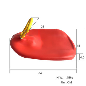 Children <b>Sled</b> Red Plastic 64cmx48cmx4.5cm Durable Winter <b>Snow</b> Toy For Kids Outdoor Play - Product Image 1