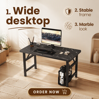 Bureau d'ordinateur pliable multifonctionnel, table d'étude moderne, table à manger gain de place pour bureau et salle à manger