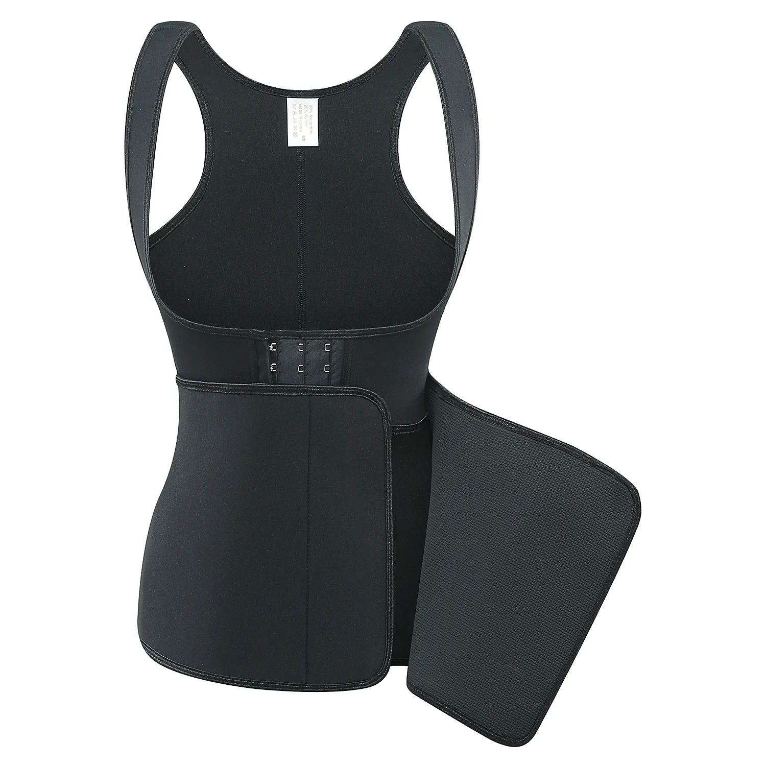 Mồ Hôi Sanau Vest Top Phụ Nữ Zipper Shaper Cộng Với Kích Thước Corset Giảm Béo Underbust Tập Thể Dục Corset Neoprene Hai Lớp Shapewear