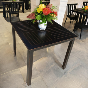 Outdoor Furniture Modern Restaurant Metal Table Aluminum Outdoor <b>Square</b> Dining Table AL17 Outdoor Dining Table <b>Set</b> AL17 - Product Image 6
