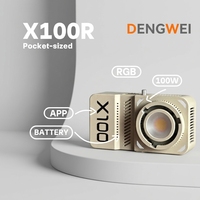 DENGWEI X100R 100W COB Éclairage photographique pour créateurs de contenu 2700-6500K Lumière vidéo de poche RVB pleine couleur pour extérieur