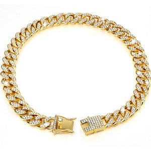 US LOCAL STOCK Hiphoppet Vente à Chaud Chaîne de Chien de Luxe en Alliage Diamant Étincelant Collier de Marche en Métal Sécurisé pour Grands Chiens - Product Image 6