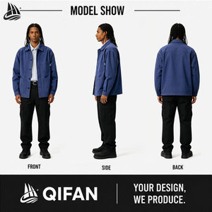 OEM Vintage Cotton Twill Chore <strong>Jacket</strong> <strong>for</strong> <strong>Men</strong> French Workwear with Button Decoration Breathable Plus Size <strong>for</strong> Autumn Season - Product Image 4
