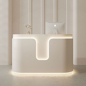 Bancone Reception per Aziende, Hotel, Saloni di Bellezza, Bancone di Servizio per Locali Commerciali con Illuminazione LED - Product Image 1