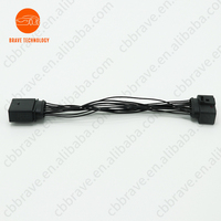 Kit automobile pour phares : Faisceau de câblage avec connecteur adaptateur 14 broches à isolation PVC et cœur en cuivre gris personnalisé, avec fiche de raccordement à double extrémité