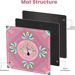 Tapete de Mahjong Rosa <span class=keywords><strong>al</strong></span> por Mayor con Goma Antideslizante y Reductora de Ruido, Plegable, Apto para Juegos de Mesa de Mahjong y Póker - Product Image 3