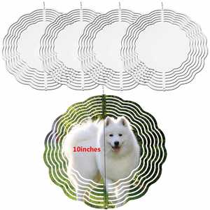 10 Inch Blank Double Side Garden Spinners Aluminum Metal 10Inch Sublimation <b>Wind</b> Spinner Blanks - Product Image 6