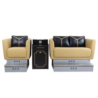 Ensemble canapé et chaises pour salle de billard, pour clubs et salles de billard - Usage commercial, imperméable, bleu/gris, fabriqué en Chine
