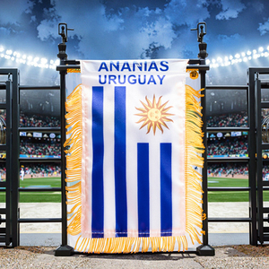 Mini bandiere di nappe sono state appese agli specchietti retrovisori delle auto dei tifosi durante l'evento sportivo di calcio Stati Uniti Canada e Messico - Product Image 4