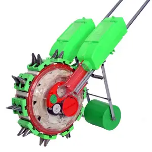 Agriculture Manual Fertilizer Machine Maize Planter Soya Beans Double Row Seeders Hand Push Seeder Corn 12