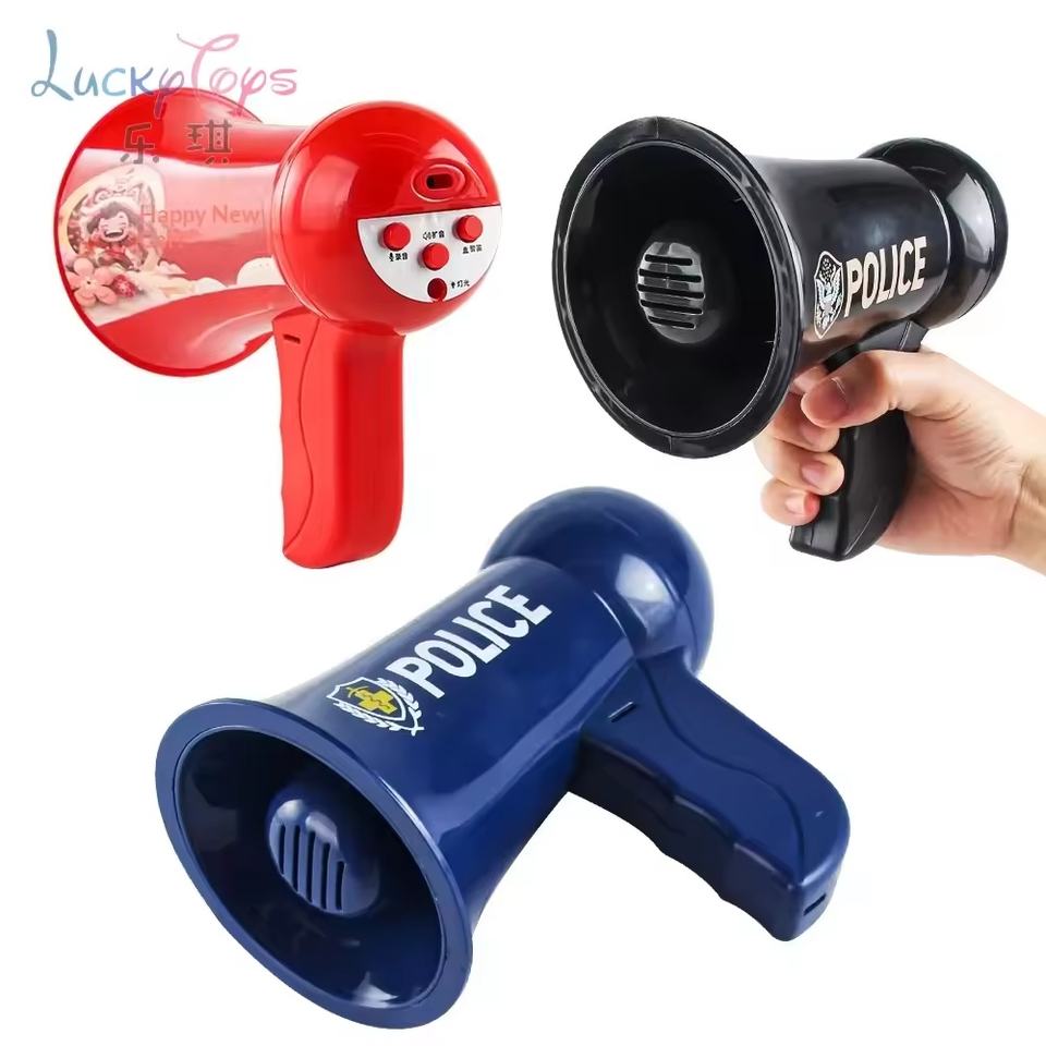 Plastic Megaphone Toy With Sound Light Recording Function Role Play ...