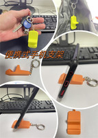 Porte-clés mousqueton rotatif à 360 degrés en silicone flexible, support de téléphone portable pour bureau avec conception antivol