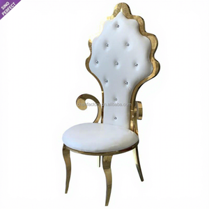 Manufactured Price White Gold Leather Stainless Steel Wedding Reception Furniture <b>Chair</b> Banquet Event Dinner Hotel <b>Chair</b> China - Product Image 1