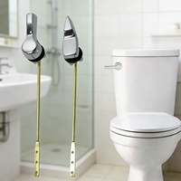 Levier de chasse d'eau universel en alliage de zinc avec tige en laiton, accessoire de salle de bain